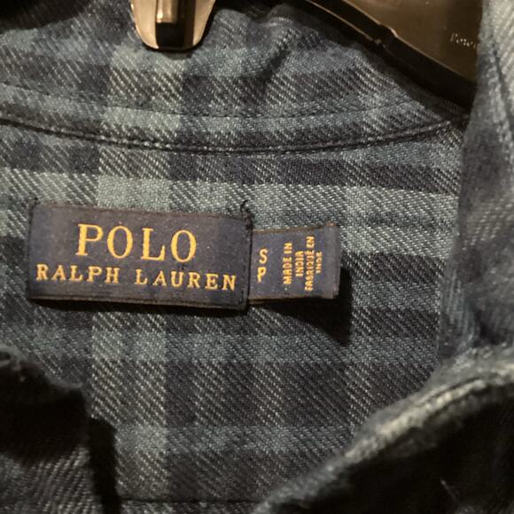 Polo Ralph Lauren Blue Plaid 100% Cotton Maxi Shirt Dress S Western Quiet Luxury - Picture 8 of 12